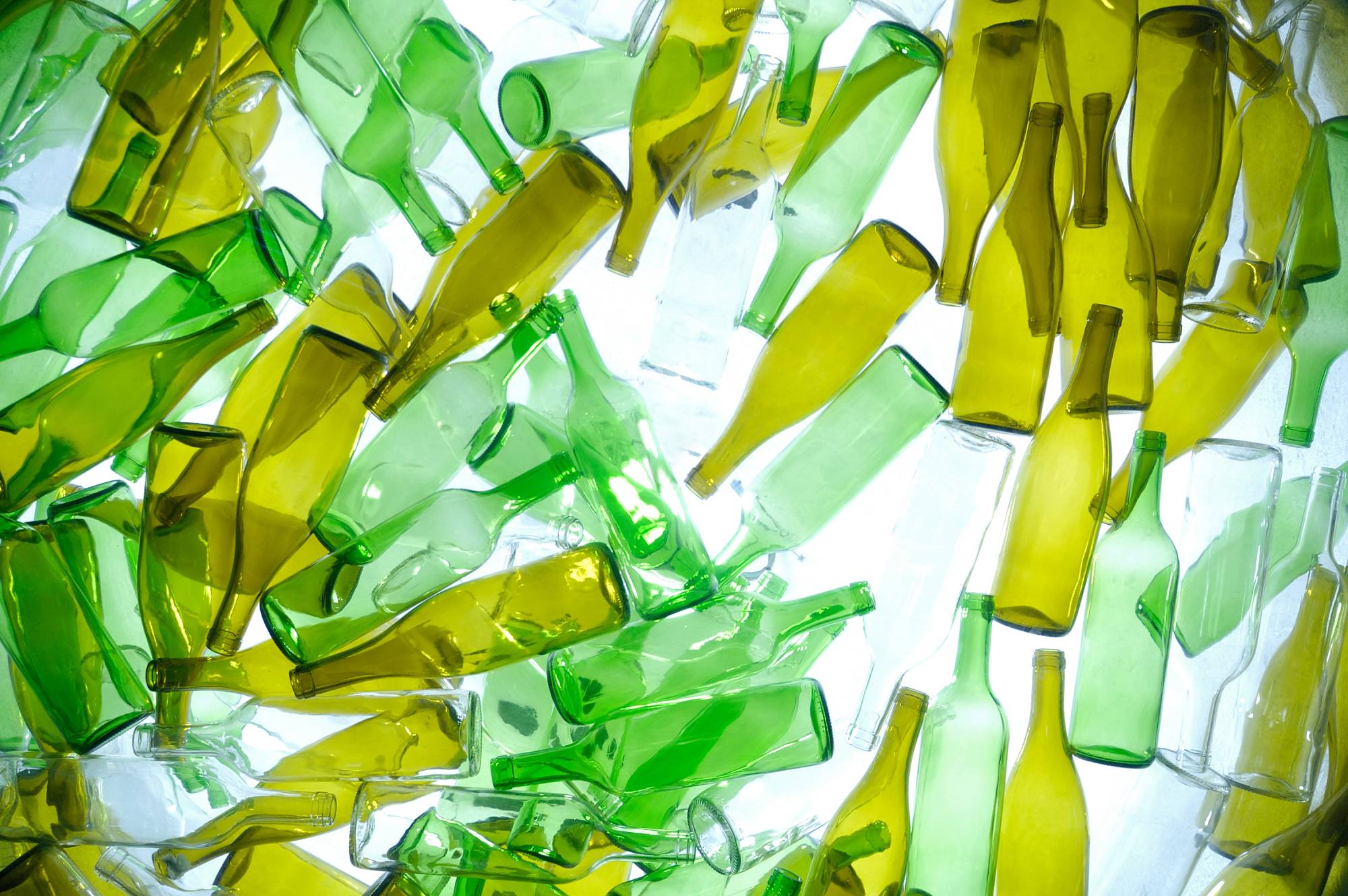 Botellas de vino de vidrio