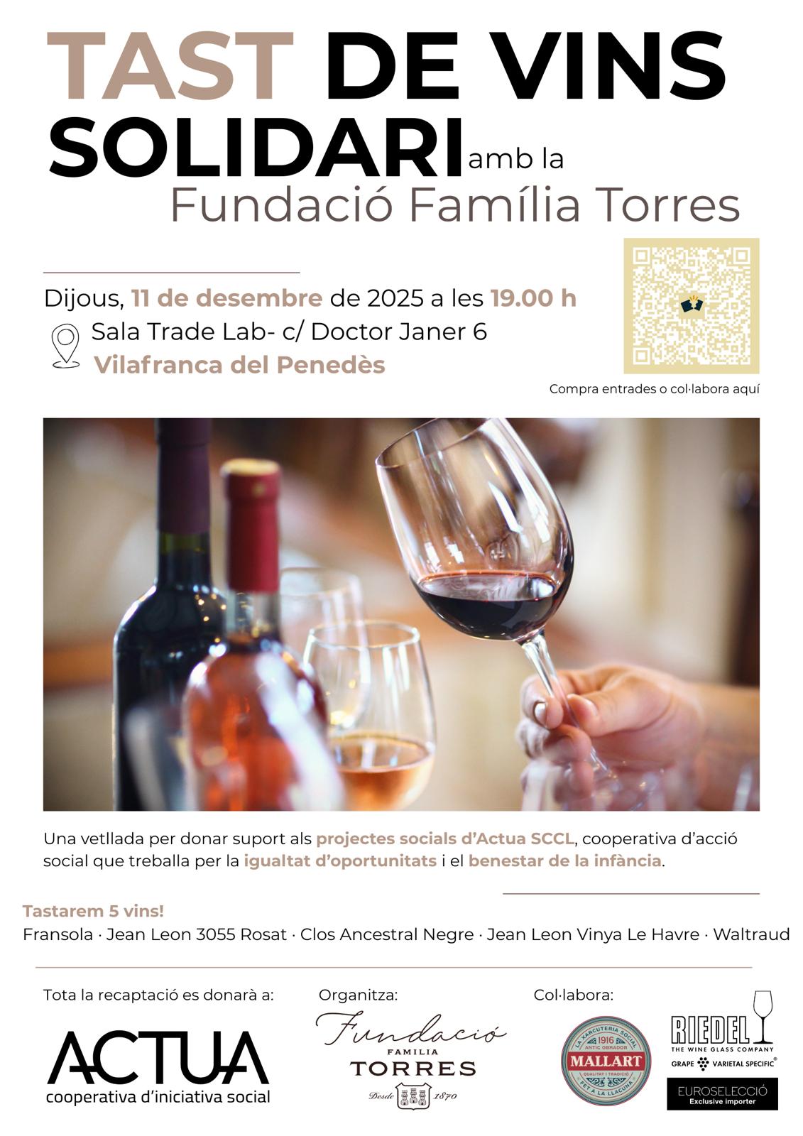 Tast solidari de vins de Família Torres