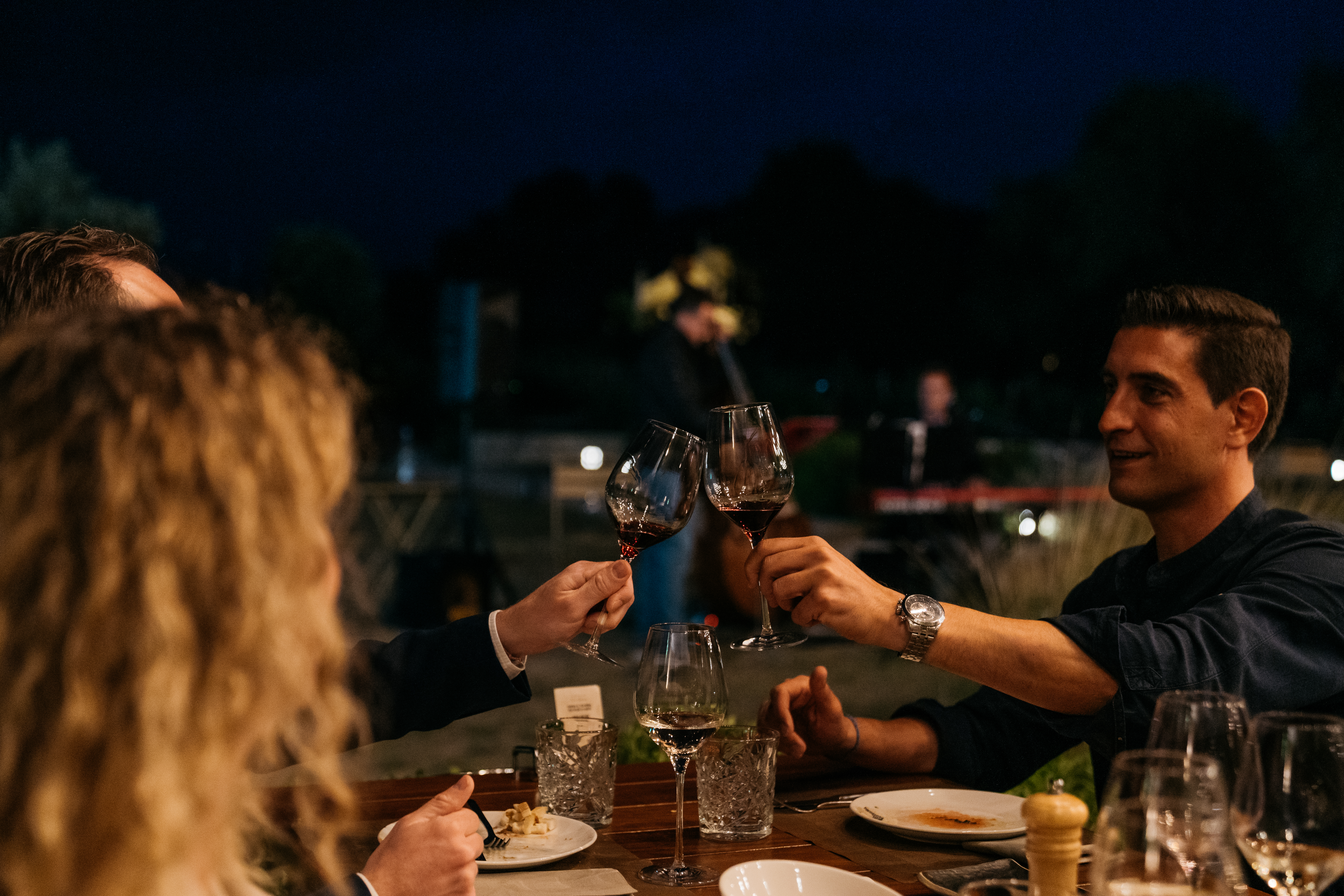 Restaurante el Celleret, ubicado en Pacs del Penedès, una noche de verano. 
