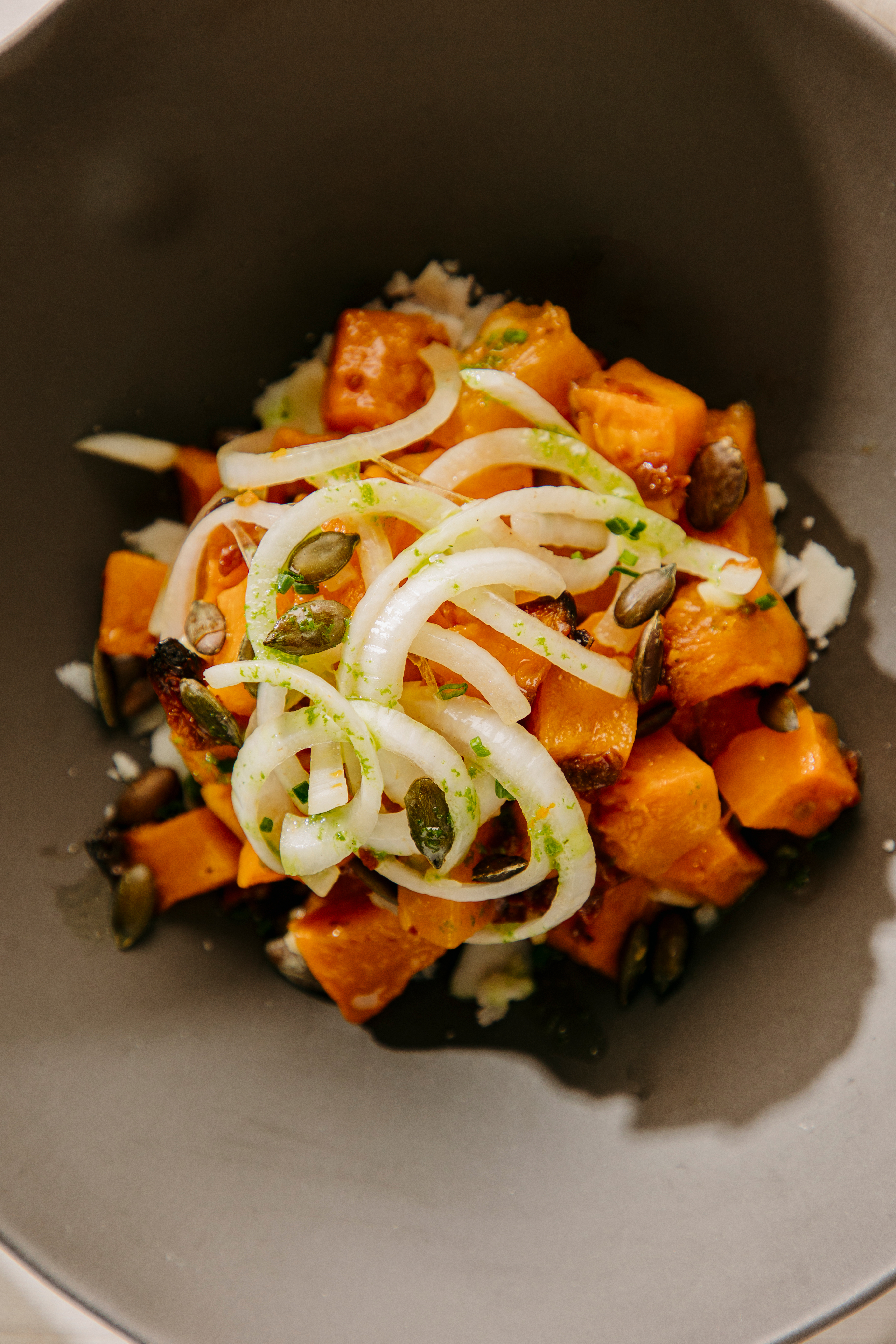 Ensalada templada de otoño, en el Restaurante El Celleret