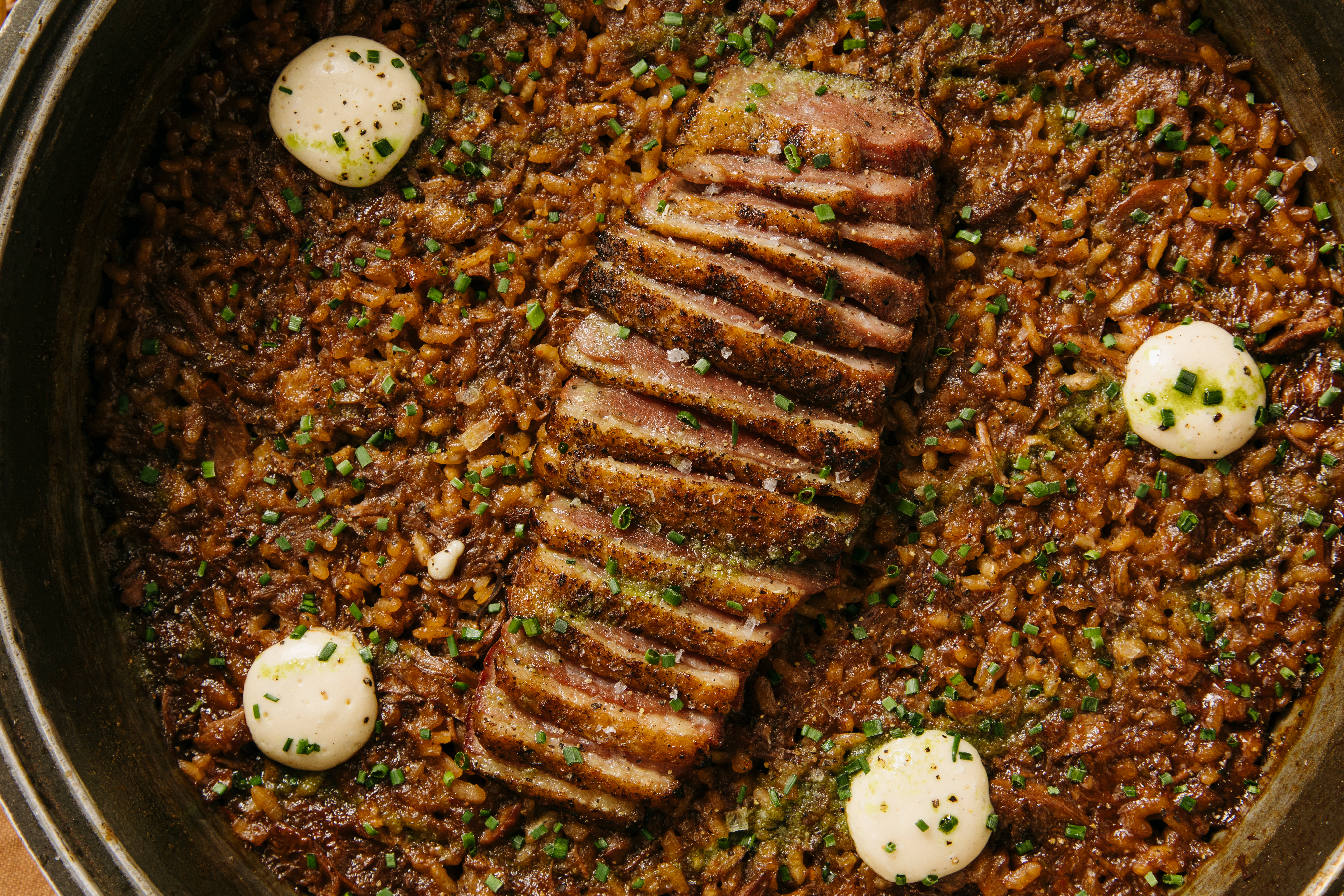 Arroz del Delta cocinado.
