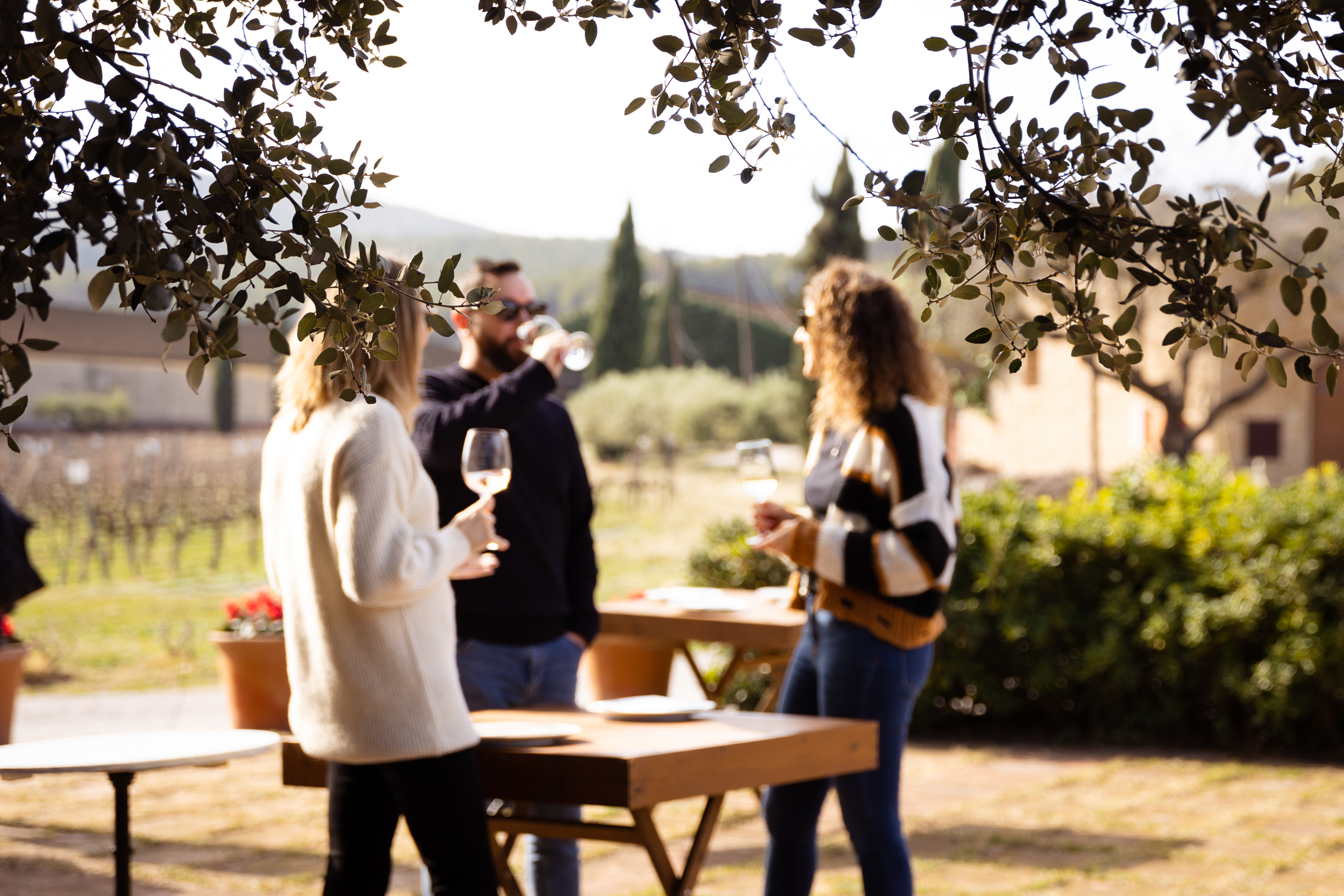 copa de vino al aire libre