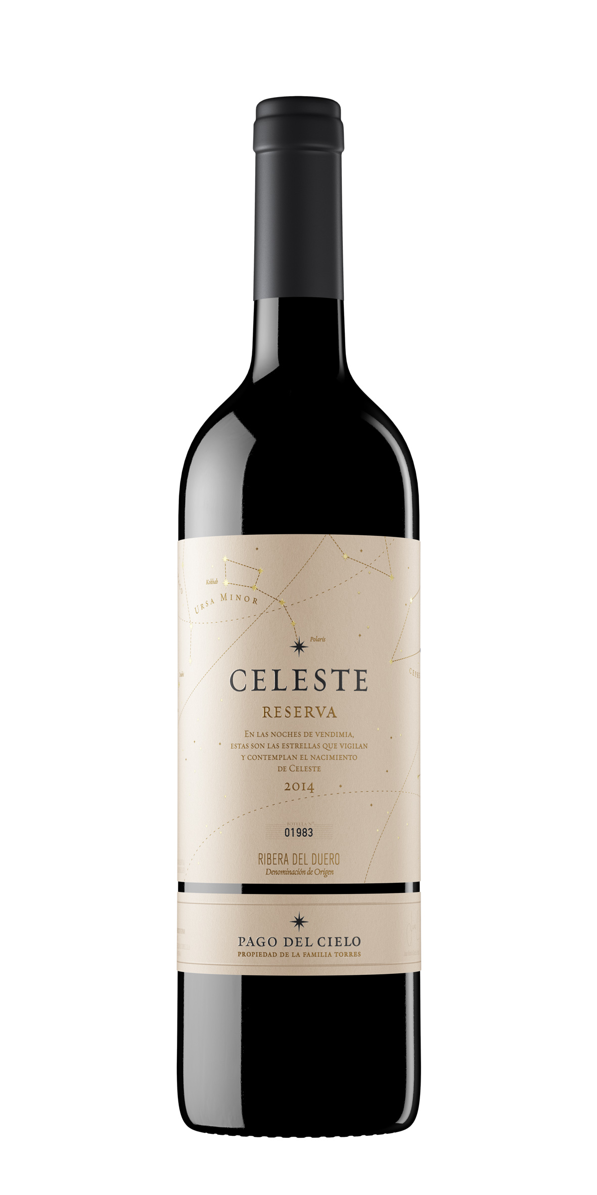 TEMPRANILLO Celeste Reserva (DO Ribera del Duero), es un vino opulento con mucha fruta, cuerpo y color.