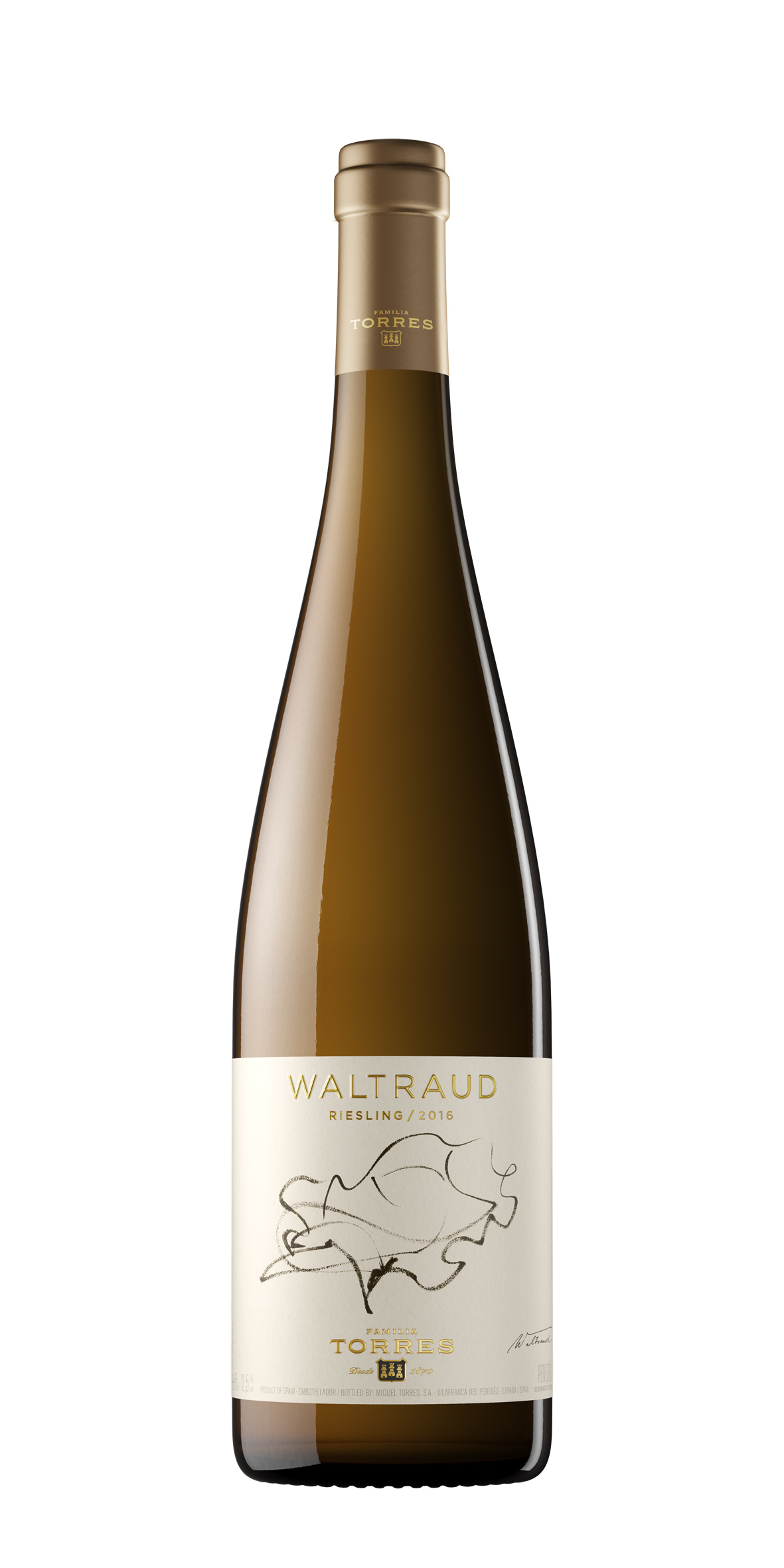 Waltraud, elaborado con la variedad alemana Riesling, resulta ideal con ostras y mariscos. Insuperable acompañando pescado, arroces, pastas con salsa marinera, pato con salsa dulce, etc.