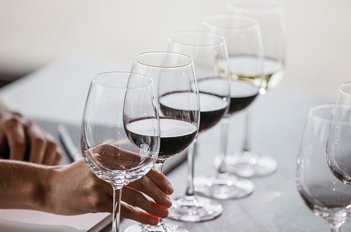 Copas de cata de vino